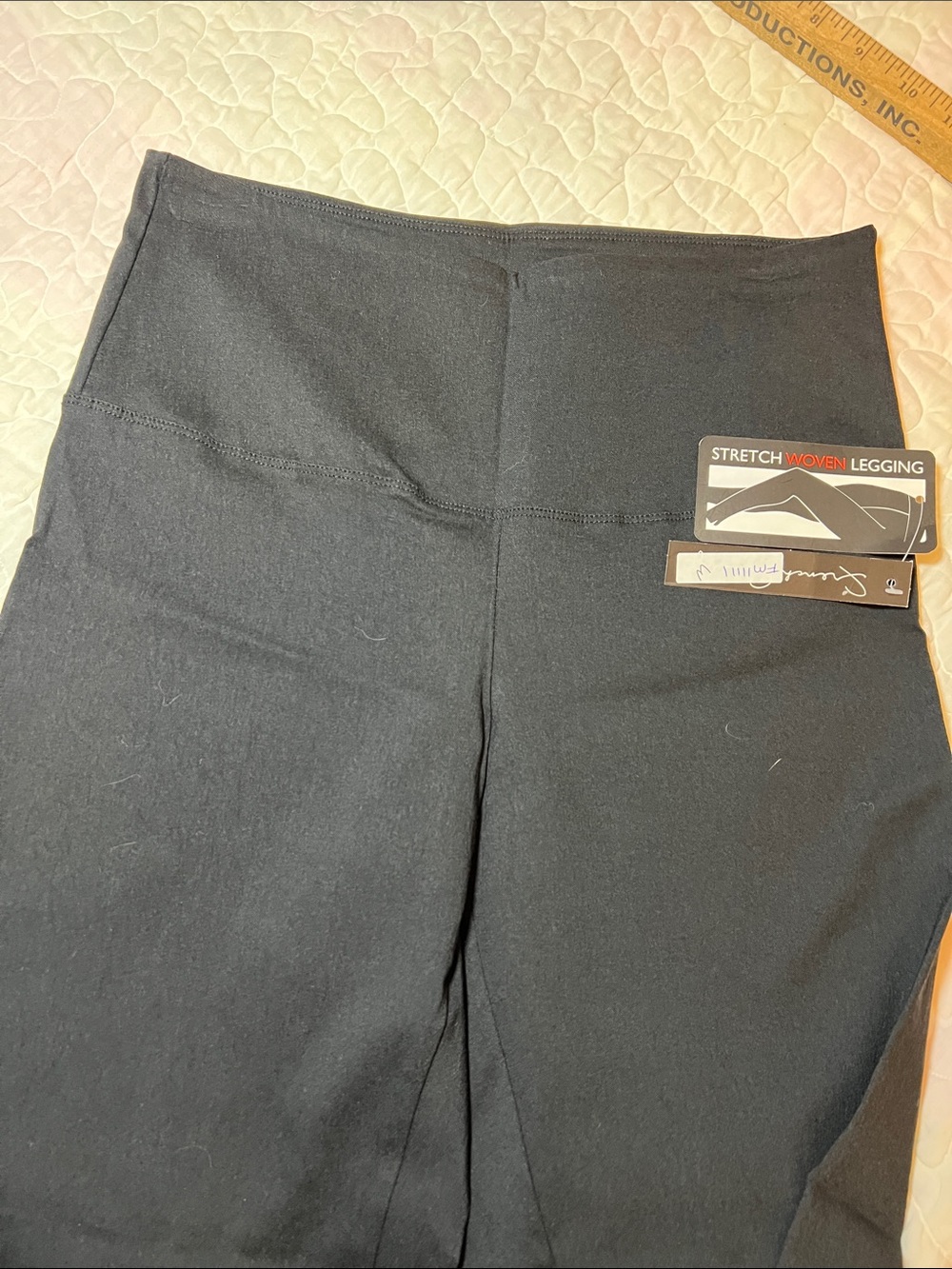 French Laundry Black Skinny Stretch Woven Leggings